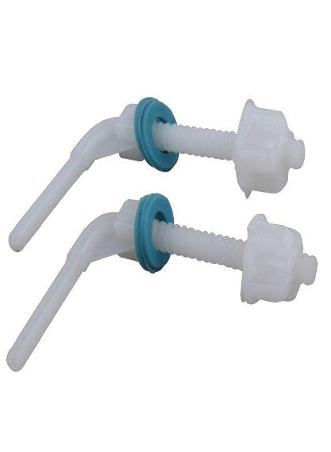 KI BATH FITTINGS مفصلات ومشبك غطاء مقعد المرحاض من نوع L من مادة PVC من شركة KI Bath Fittings | قطعة غيار لغطاء مقعد المرحاض الغربي (أبيض) - Image 1